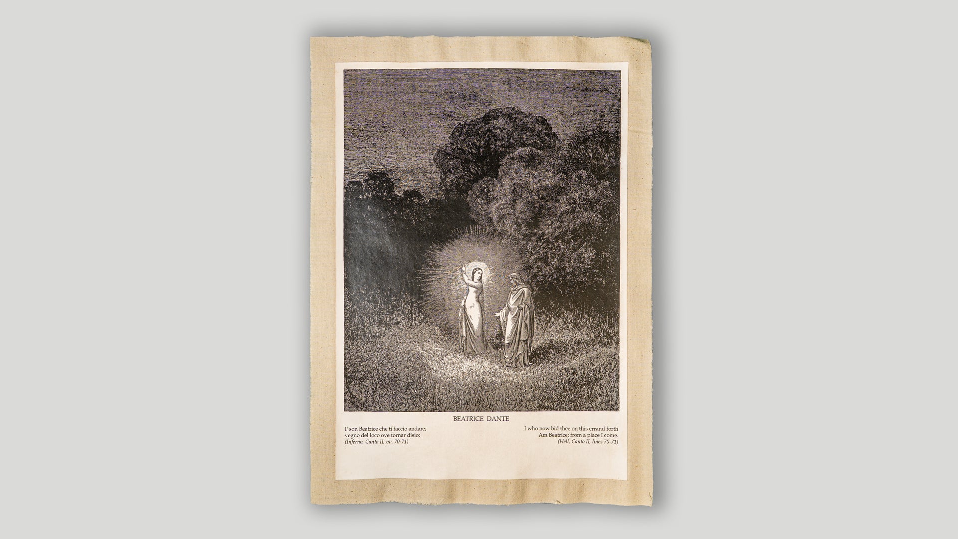 Beatrice e Dante – Incisione di Gustave Doré (Inferno, Canto II, vv. 70-72)