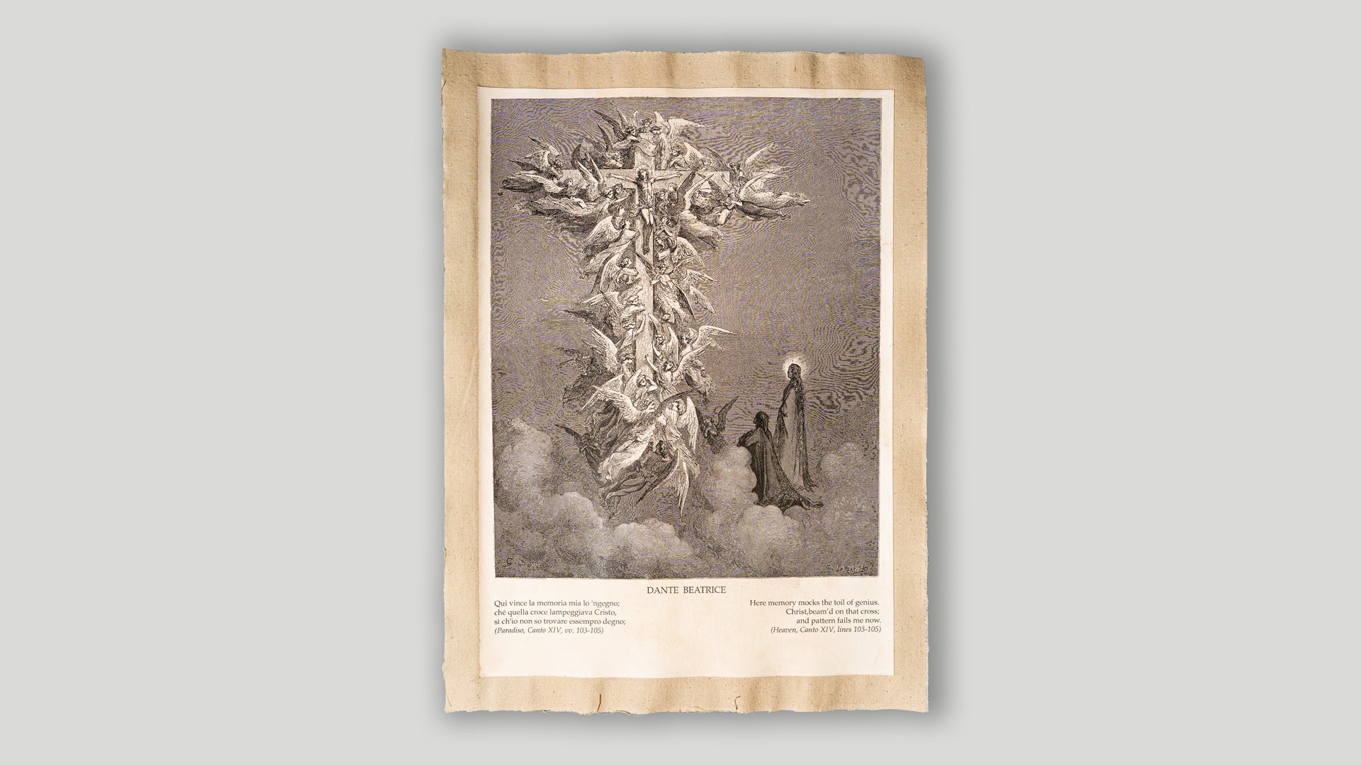 Dante e Beatrice – Incisione di Gustave Doré (Paradiso, Canto XIV, vv. 103-105)