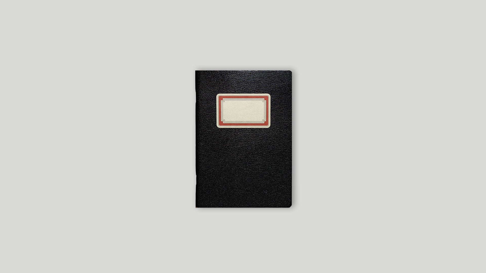 Classic Black Notebook with Label - Small Size