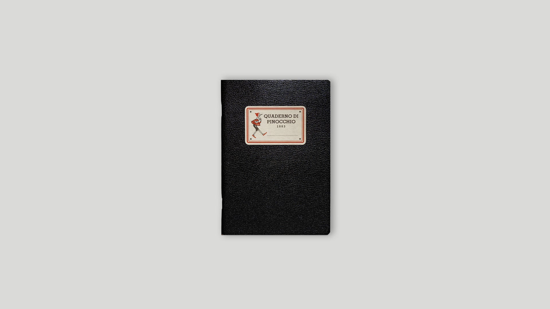 Classic Black Notebook with Label - Small Size