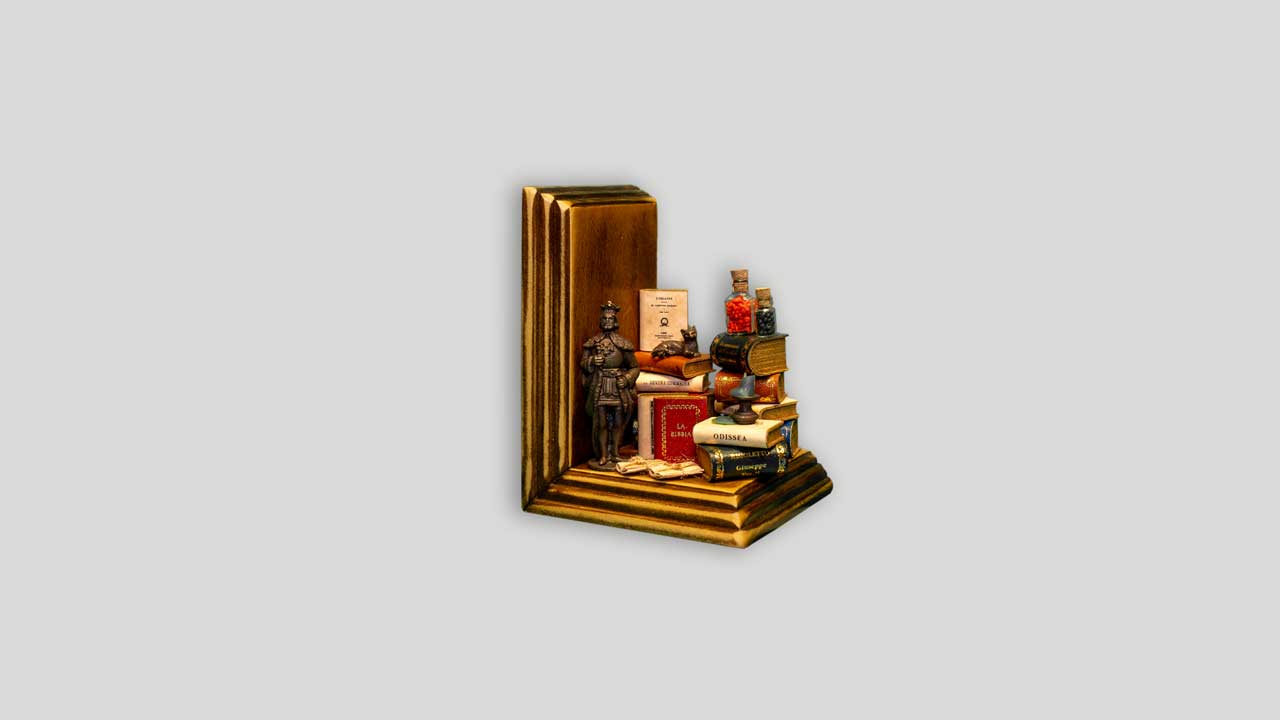 Mini library "Reggilibro smussato"