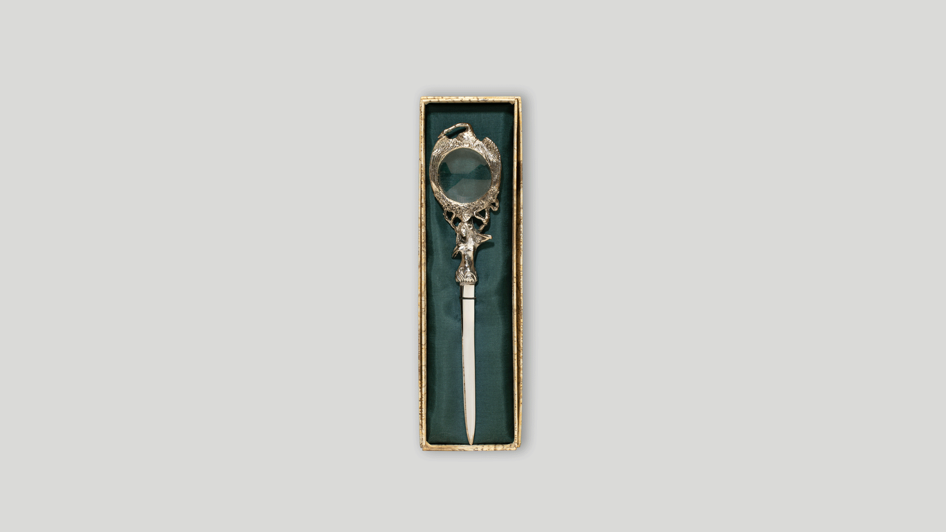 Mermaid letter opener with magnifying glass