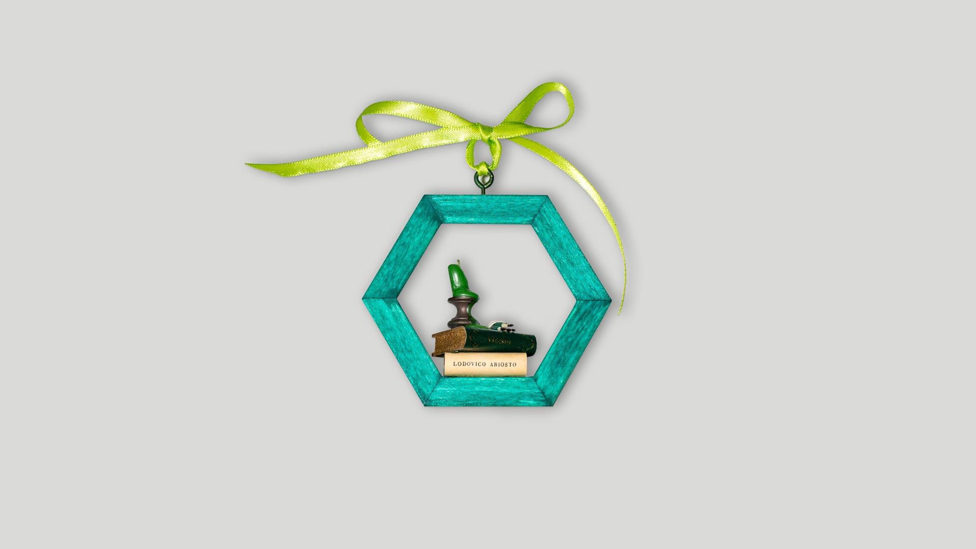 Hexagonal frame mini-bookcase