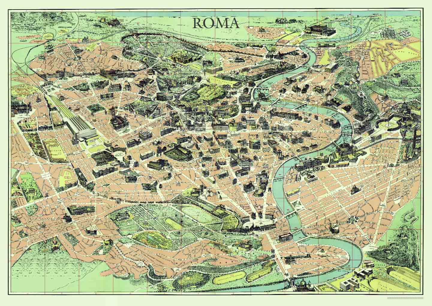 Karte von Rom