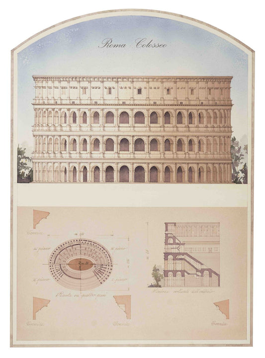Architektur Rom Kolosseum Vertikal